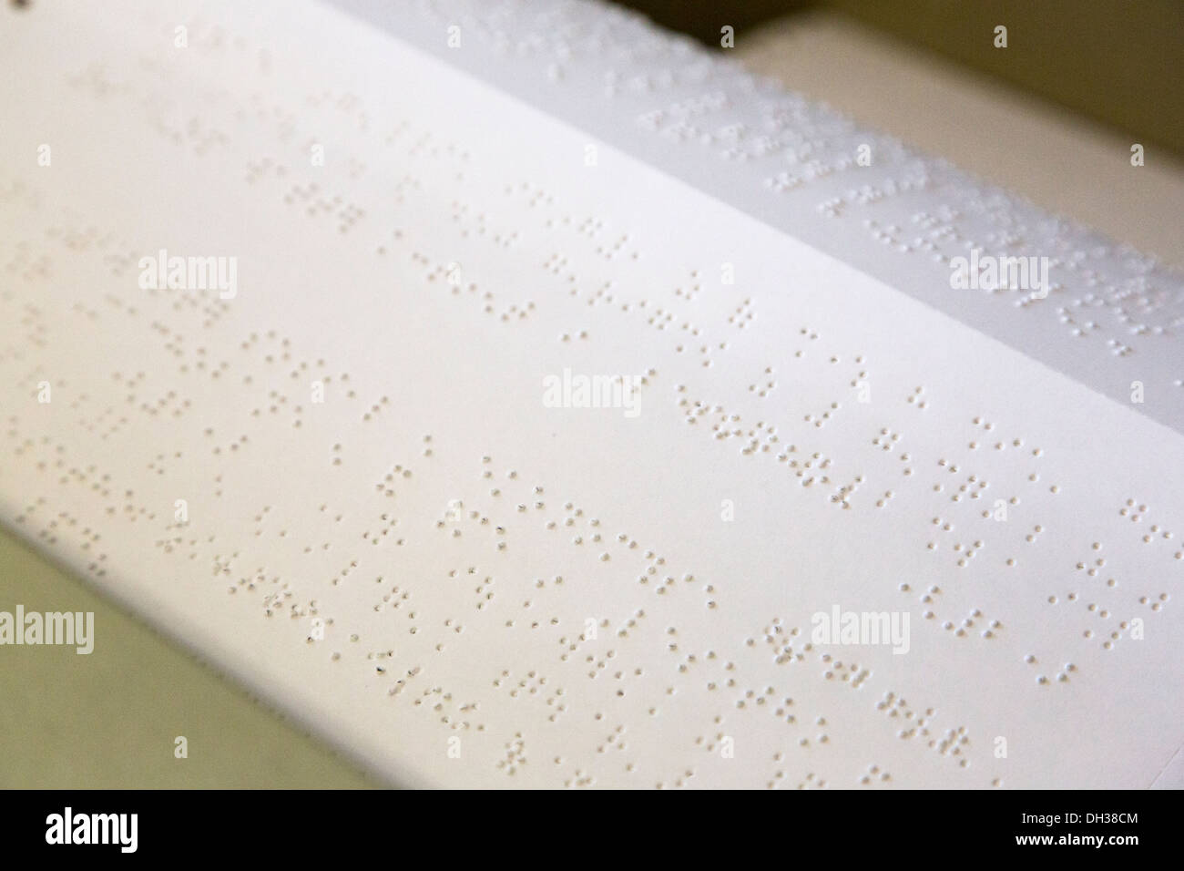 South Africa, Cape Town. Pages Coming out of a Braille Printer. Athlone