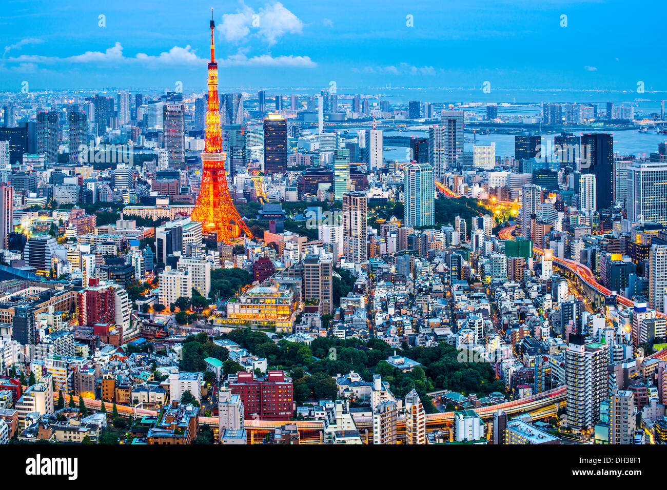 Tokyo Tower in Tokyo, Japan Stock Photo