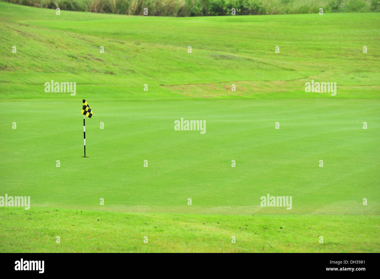 Practice Golf Putting Hole Stock Photo