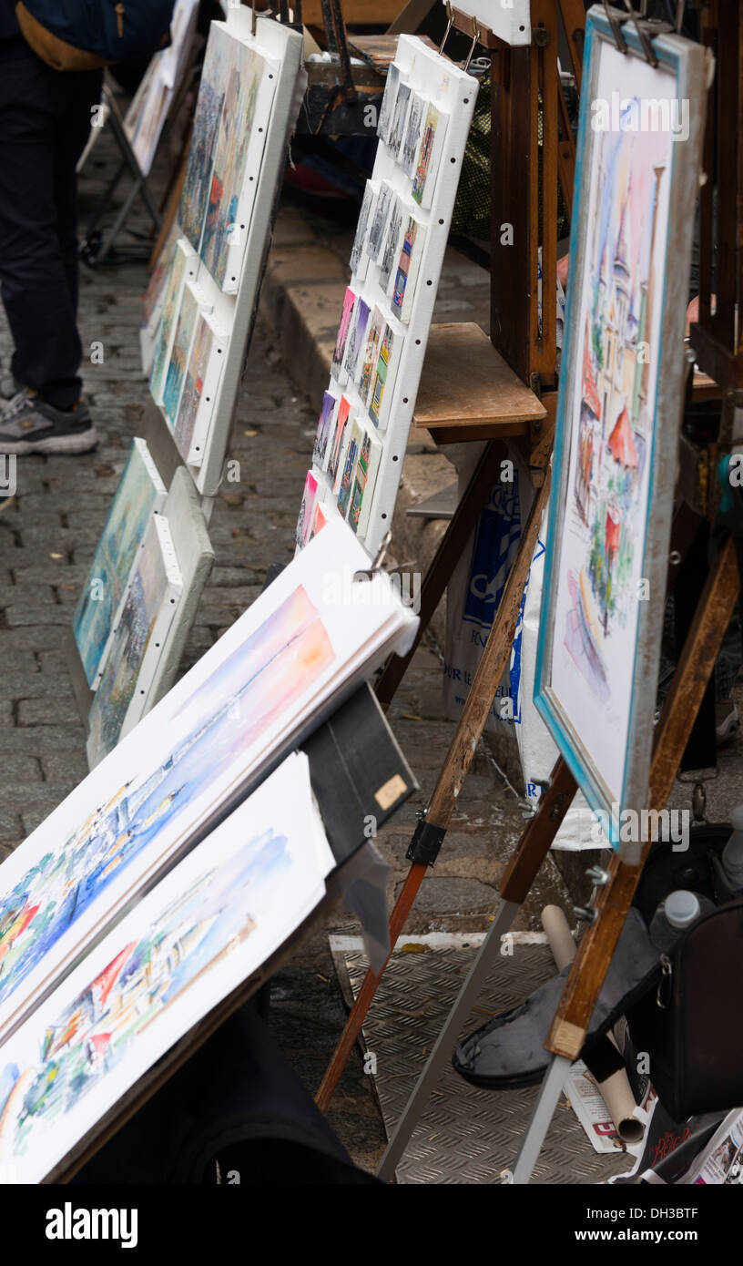 Artists with easels hi-res stock photography and images - Alamy