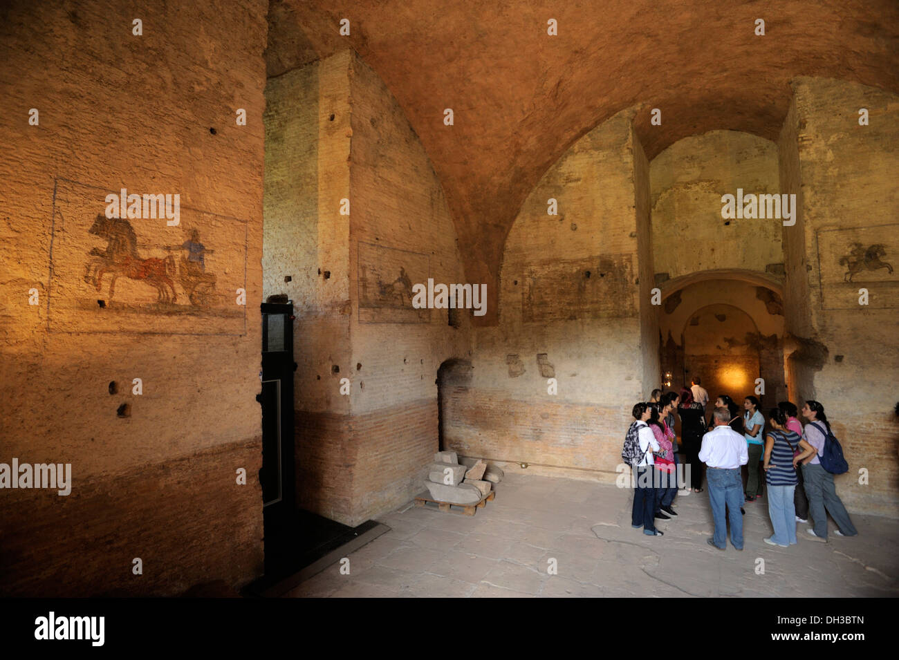 italy, rome, via appia antica, villa di massenzio, mausoleo di romolo mausoleum, romulus tomb Stock Photo
