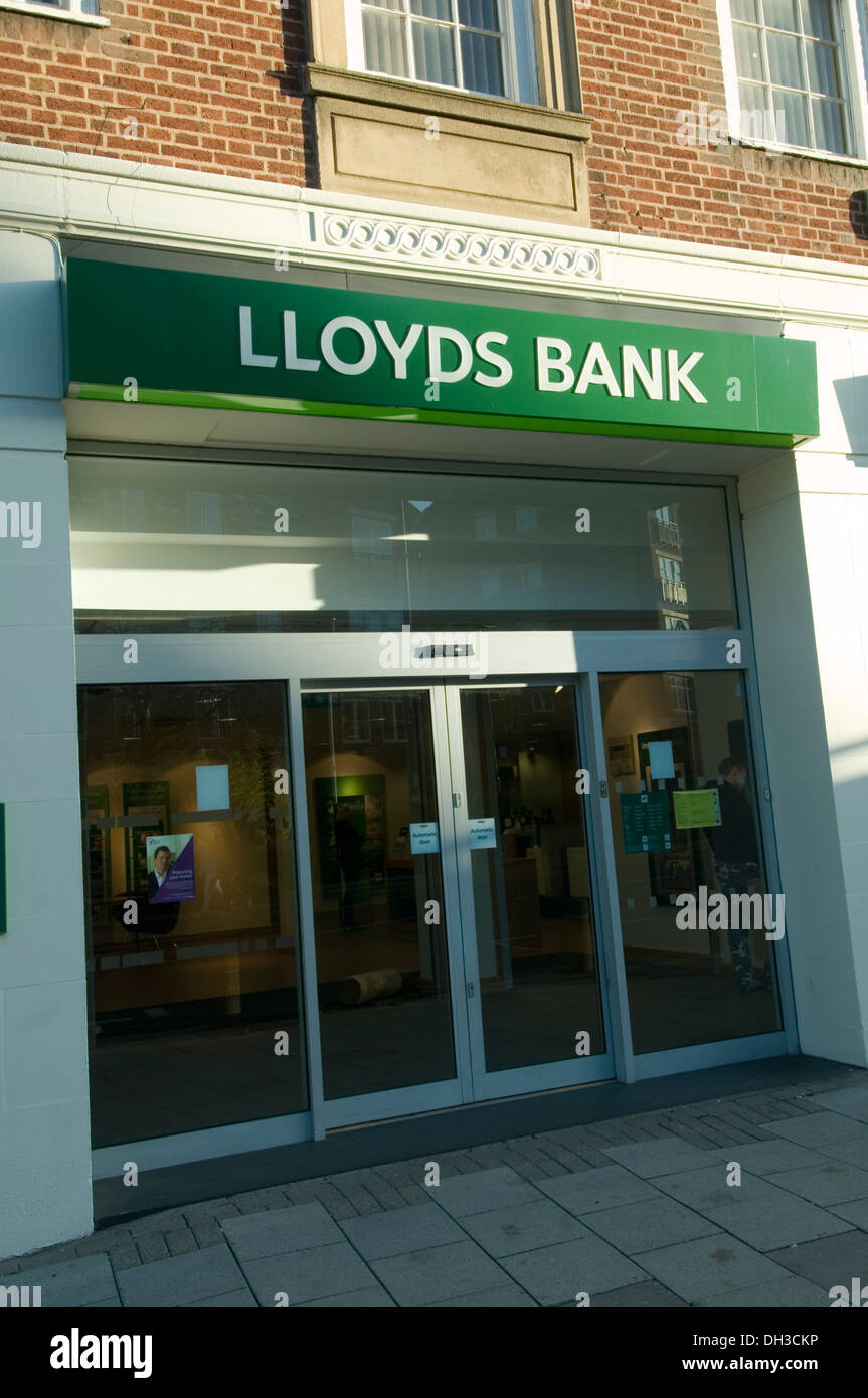 lloyds bank branch in sutton coldfield new modern revamped modern branches banks high street highstreet uk Stock Photo
