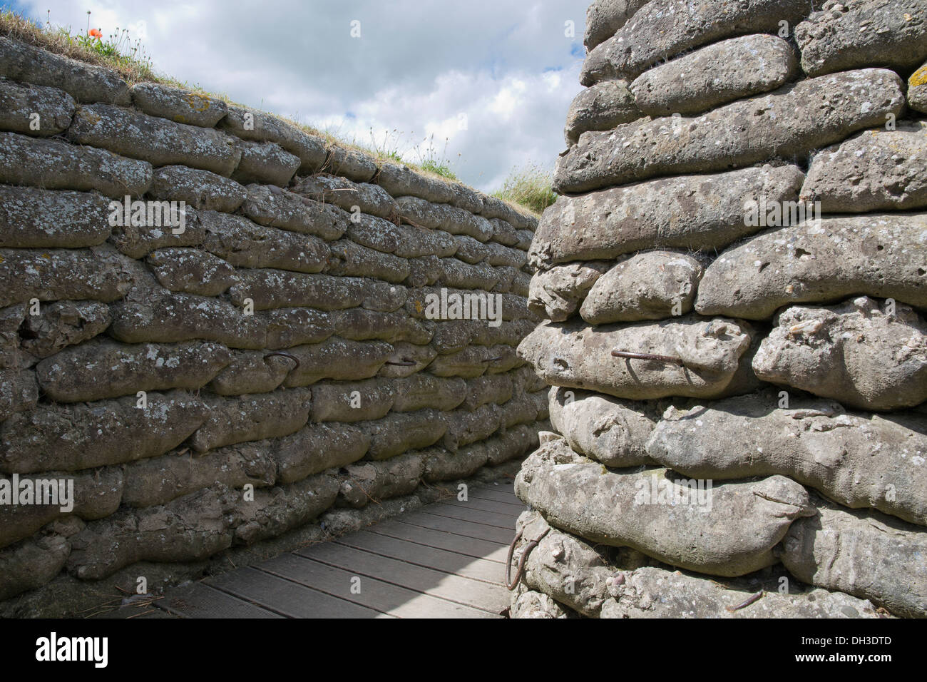 Curve in the trenches of death Stock Photo