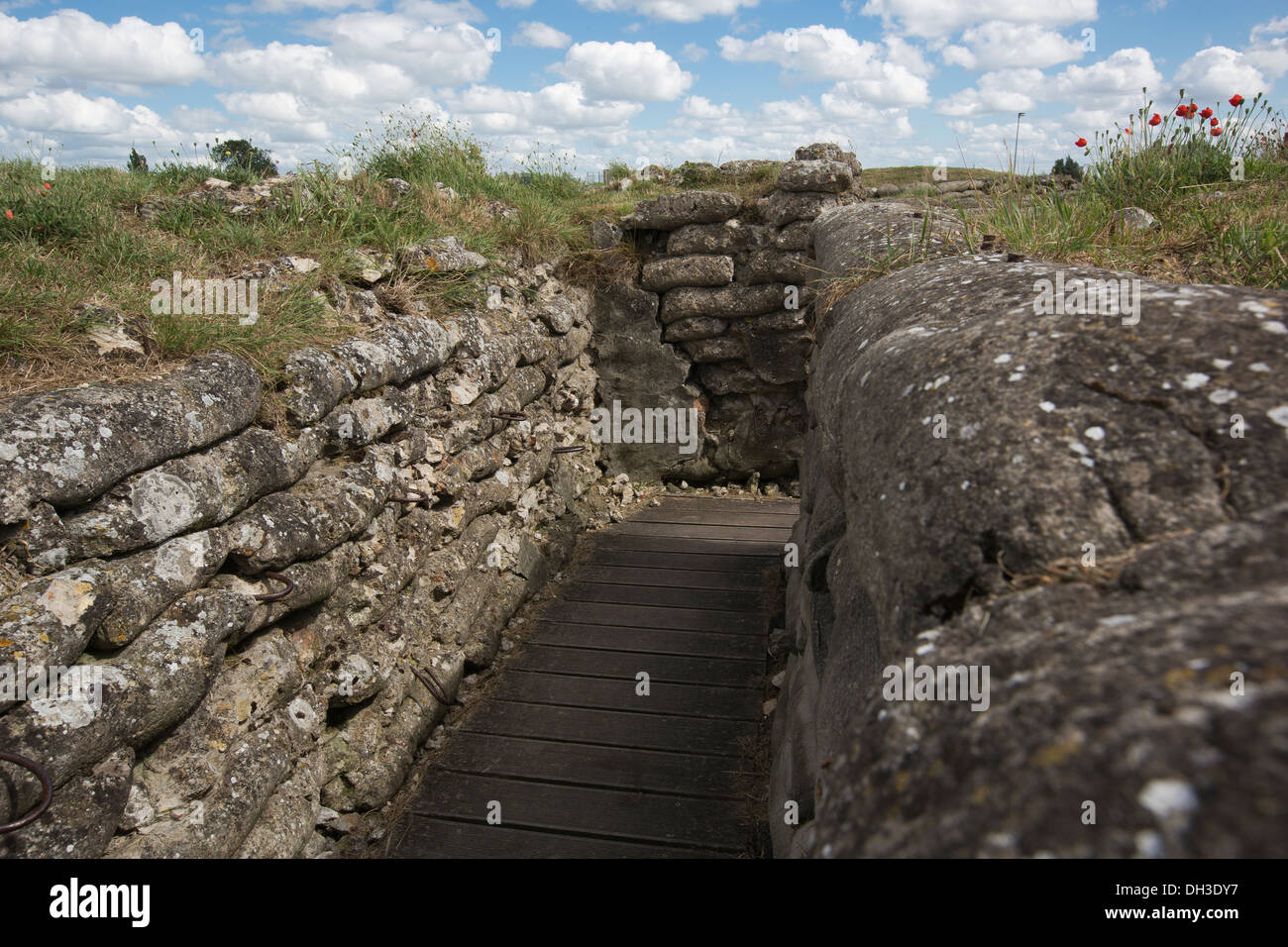 The trenches of death at eye height Stock Photo