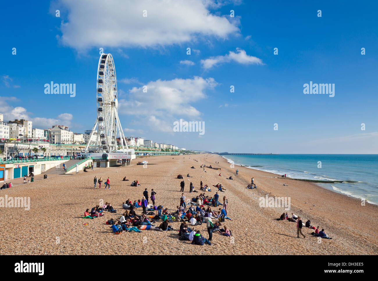 Big wheel on the seafront at Brighton Beach West Sussex England UK GB EU Europe Stock Photo