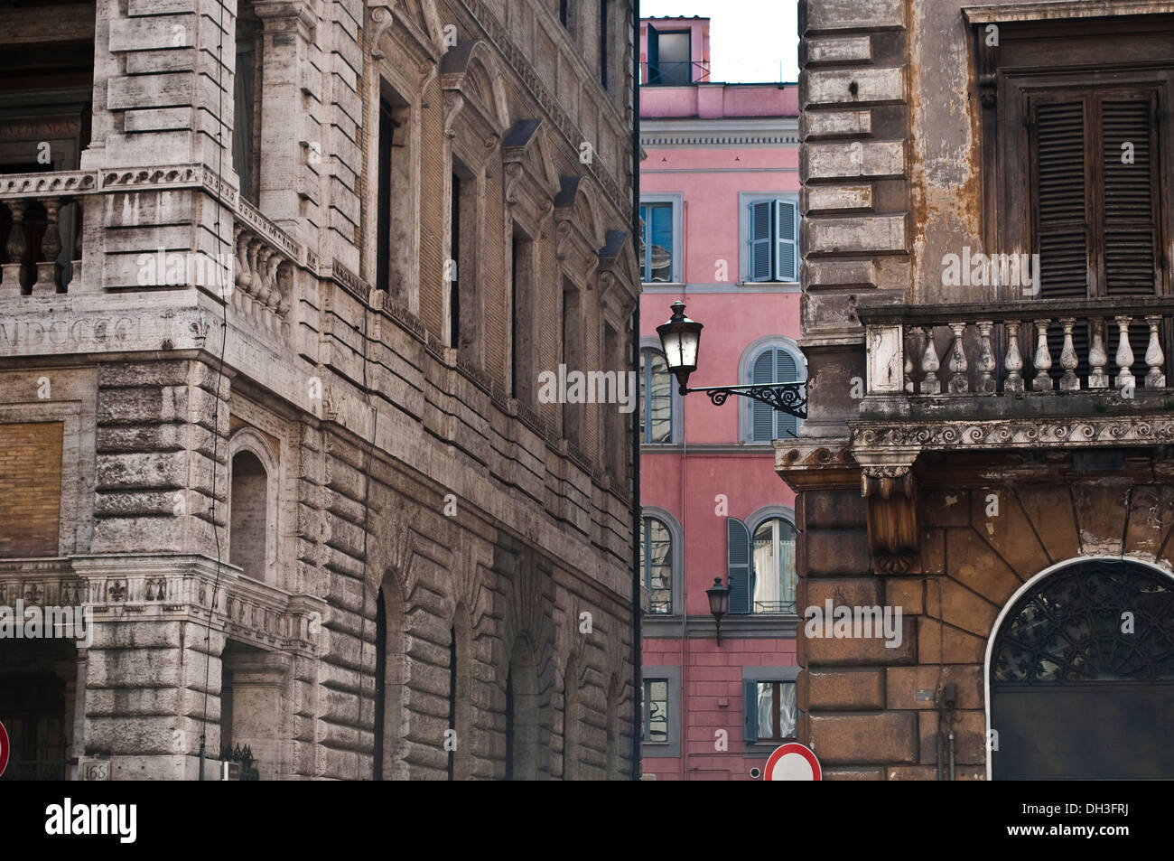 Atmospheric street houses central rome hires stock photography and