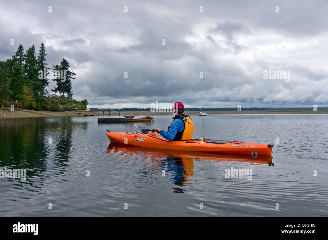 Kayaking in Puget Sound Washington Seal Vaugh Bay Stock Photo Alamy