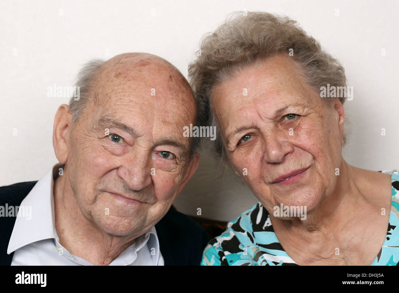 Portrait of an elder senior couple looking into camera Stock Photo