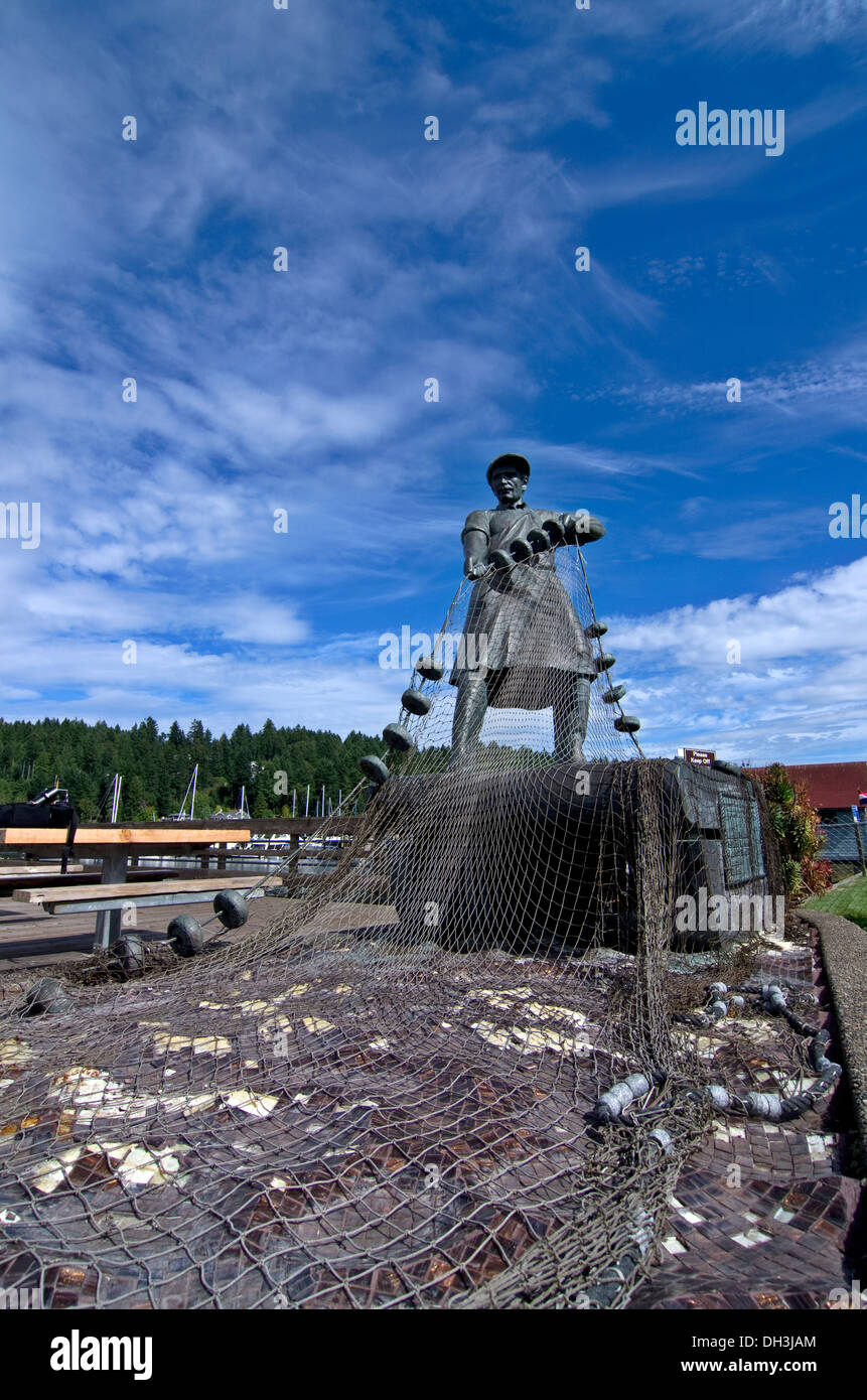 Bronze statue Fisherman's Memorial Gig Harbor WA Stock Photo Alamy