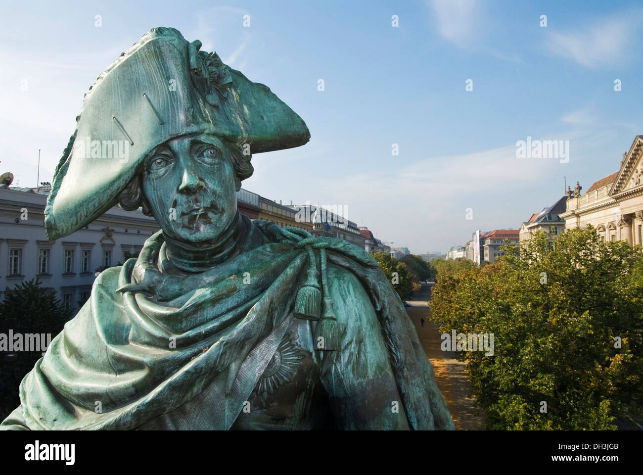 Monument to Frederick II, Unter den Linden, Berlin Stock Photo