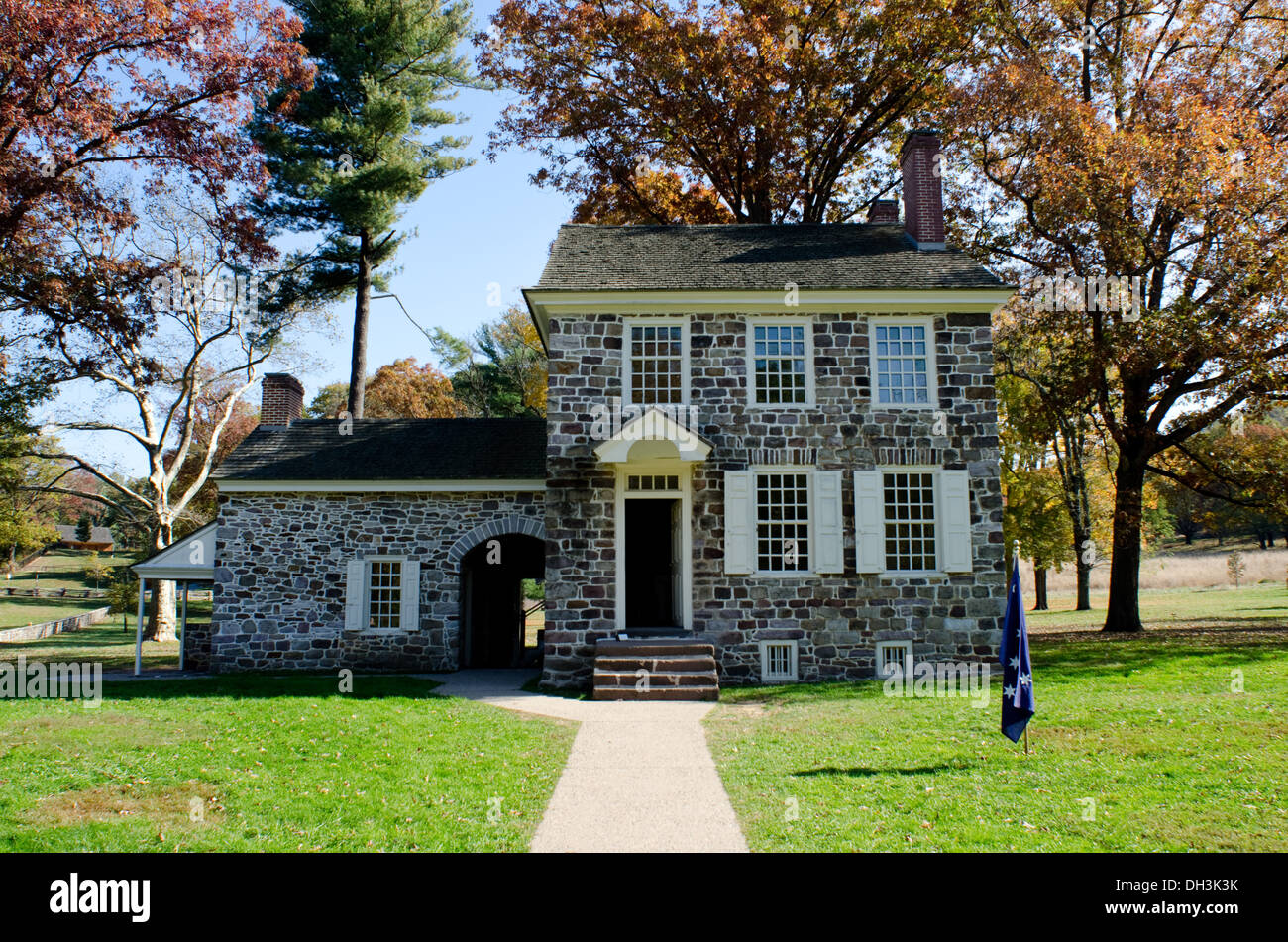 General George Washington's headquarters, Valley Forge, PA. Stock Photo