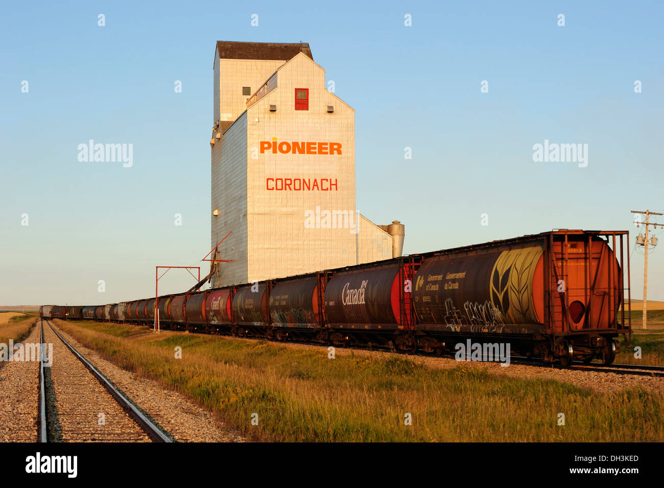 Granary, grain elevator, Saskatchewan, Canada Stock Photo