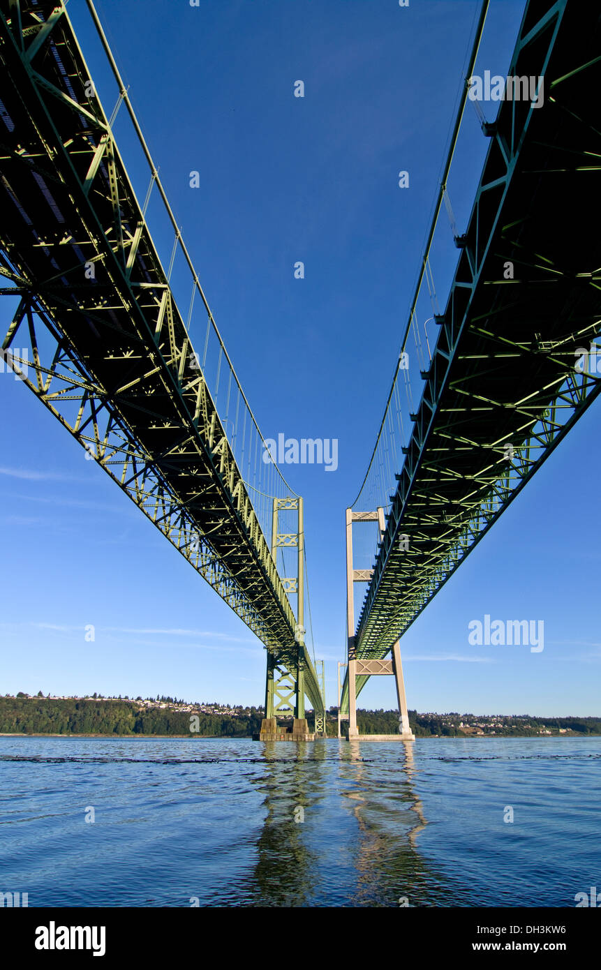 Tacoma Washington Narrows Bridge Stock Photo