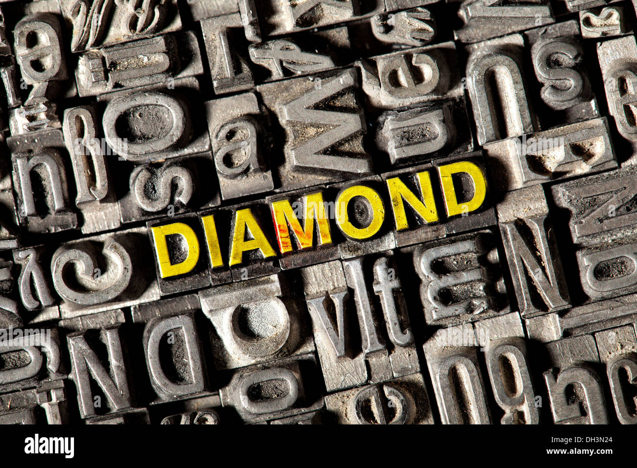 Old lead letters forming the word