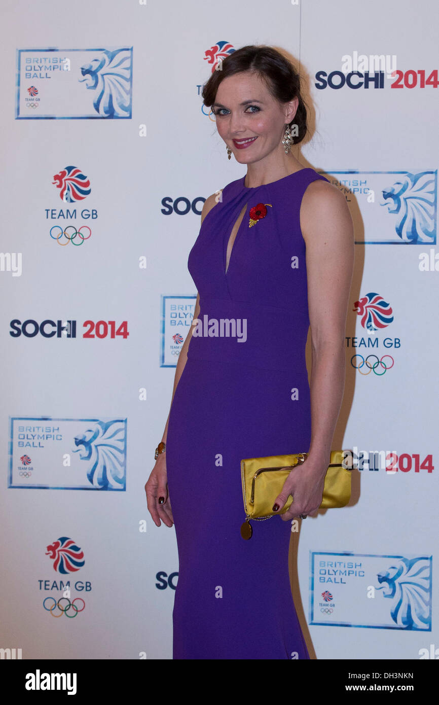 London, UK. 30th Nov, 2013. Victoria Pendleton arrives at the British Olympic Ball at the The Dorchester Hotel, Park Lane. Credit:  Action Plus Sports/Alamy Live News Stock Photo