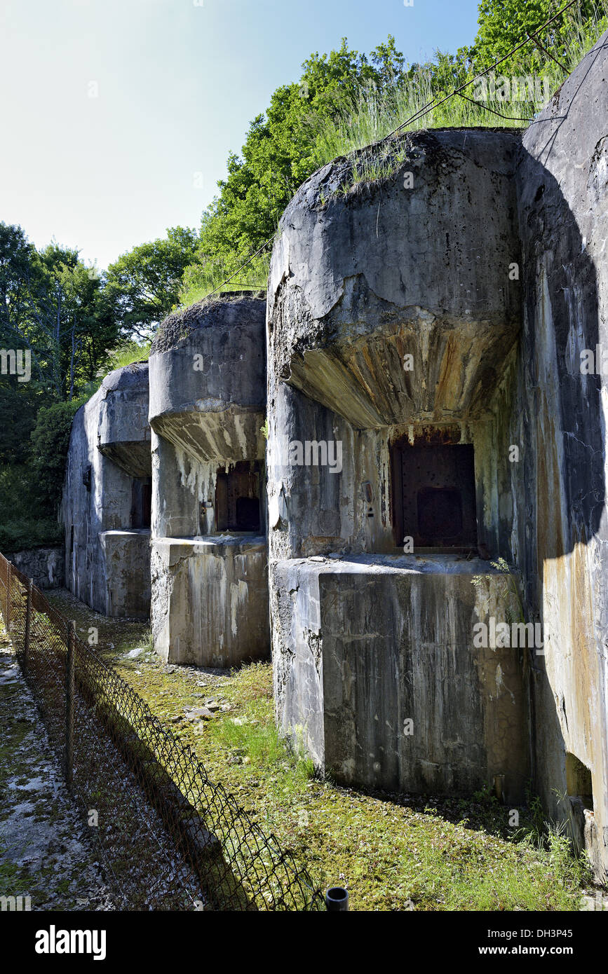 Artillery block, Hackenberg fortress, Maginot line. Stock Photo