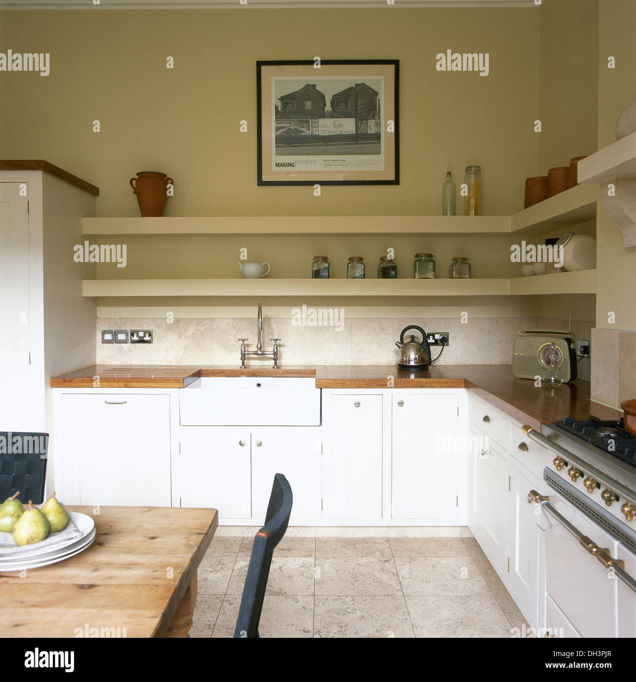 Shelf Over Sink In Kitchen by Stocksy Contributor Sergey