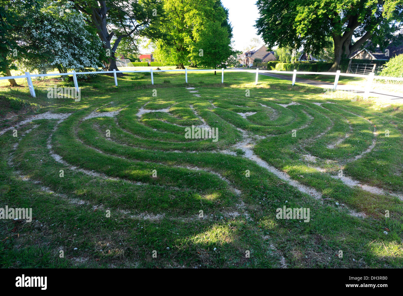 Summer, the Turf Maze at Wing village, Rutland County, England, UK