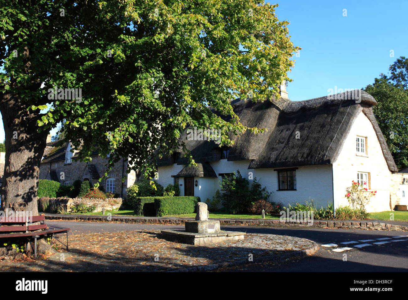 The village green, Edith Weston, Rutland County, England, UK Stock