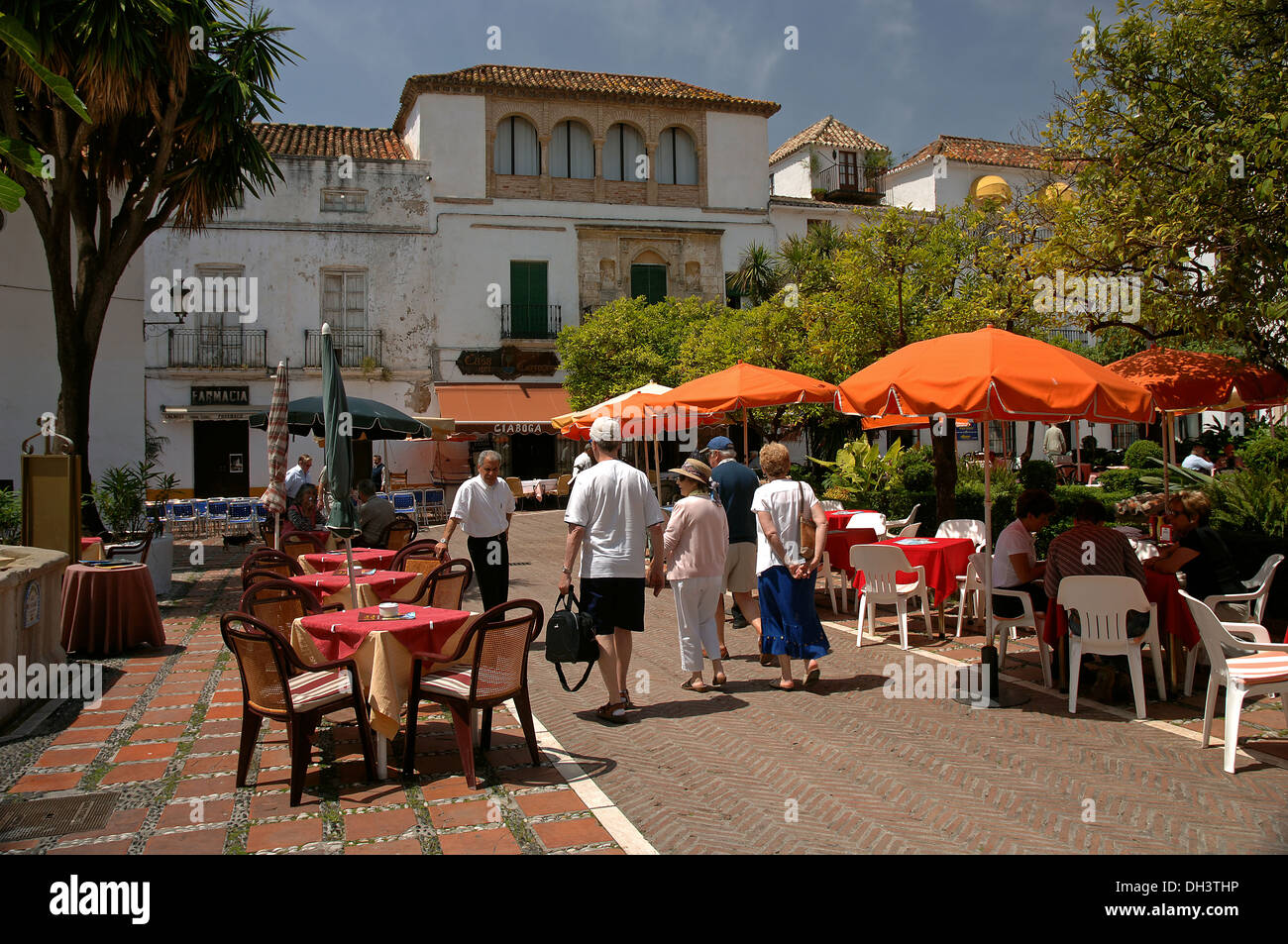 Orange Square, Old town, Marbella, Malagaprovince, Region of Stock