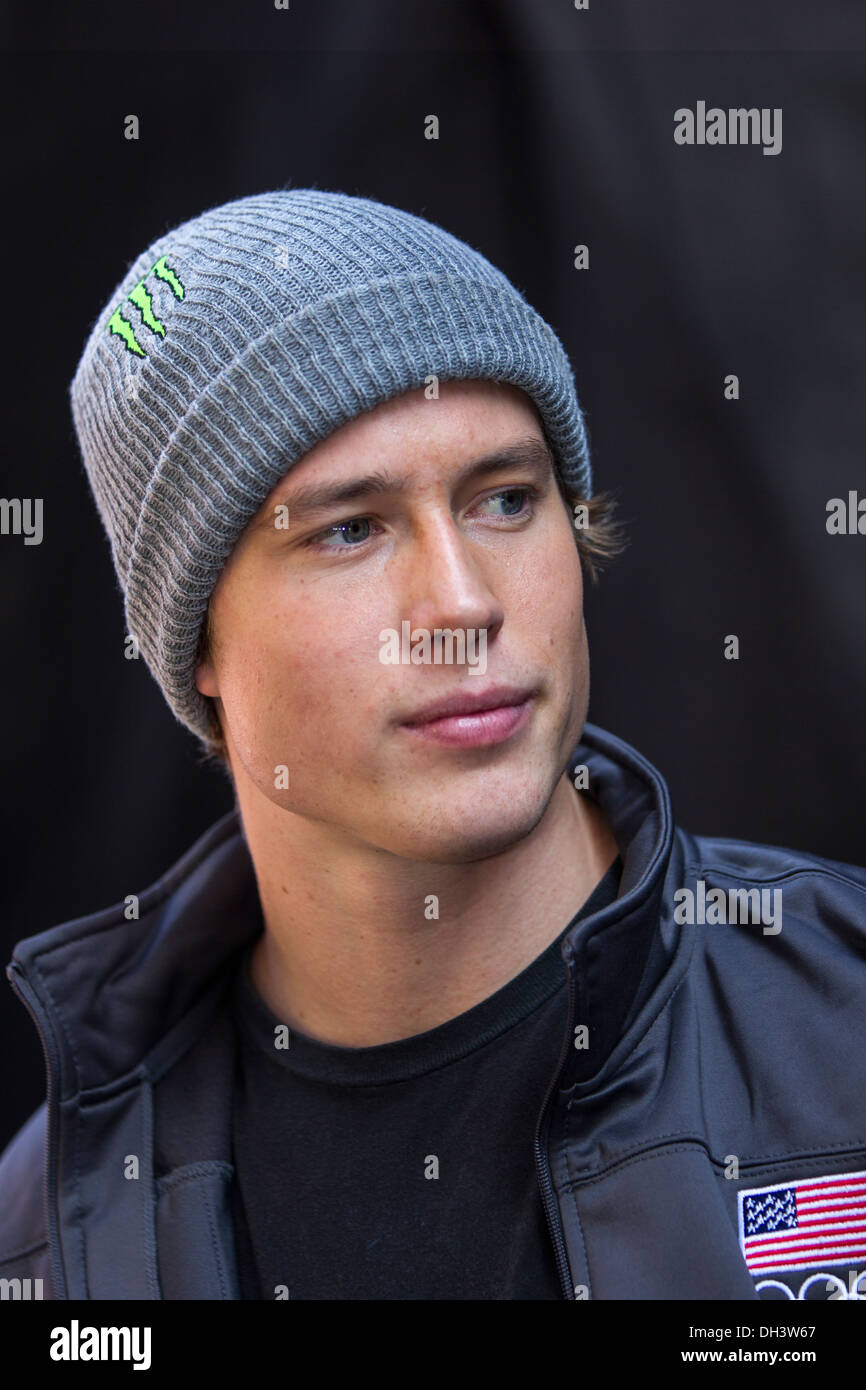 Alex Schlopy at the USOC 100 Day Countdown to the Sochi 2014 Olympic Winter Games Stock Photo