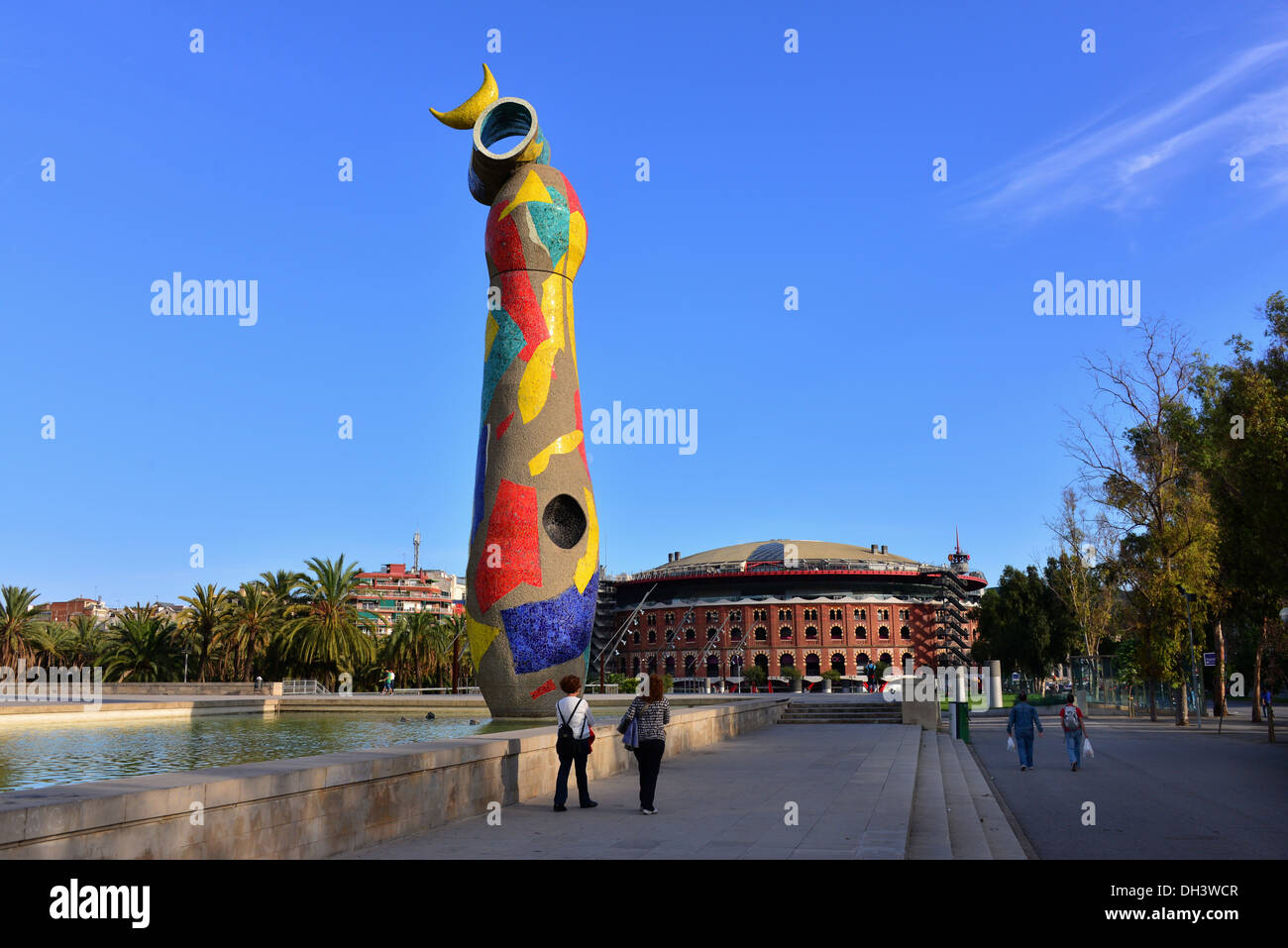 The Miro Fountain in Barcelona Stock Photo - Alamy