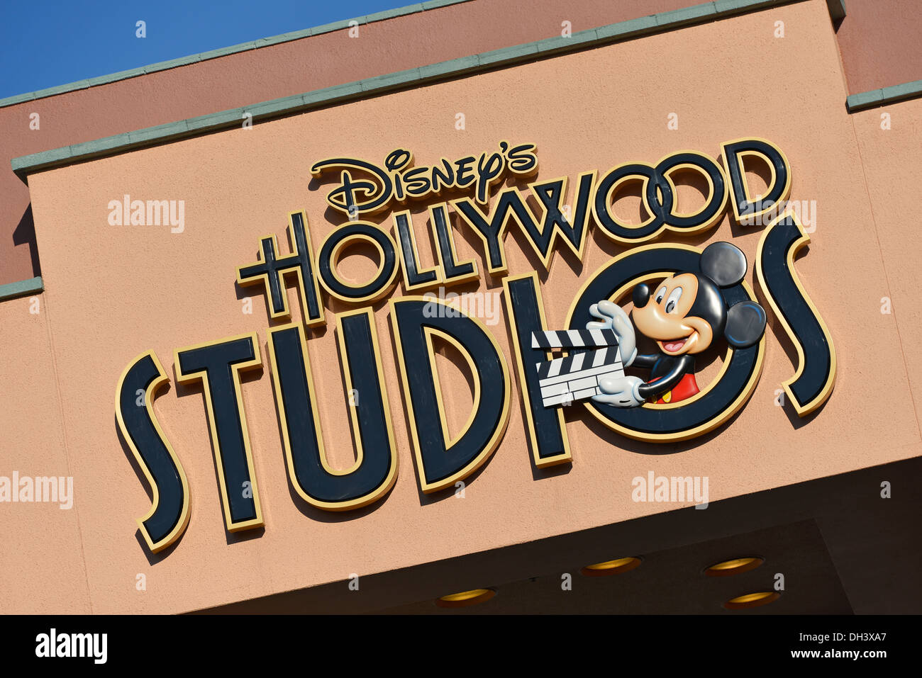 Hollywood Studios Sign above Entrance to Magic of Disney Animation,  Disney World, Orlando, Florida Stock Photo