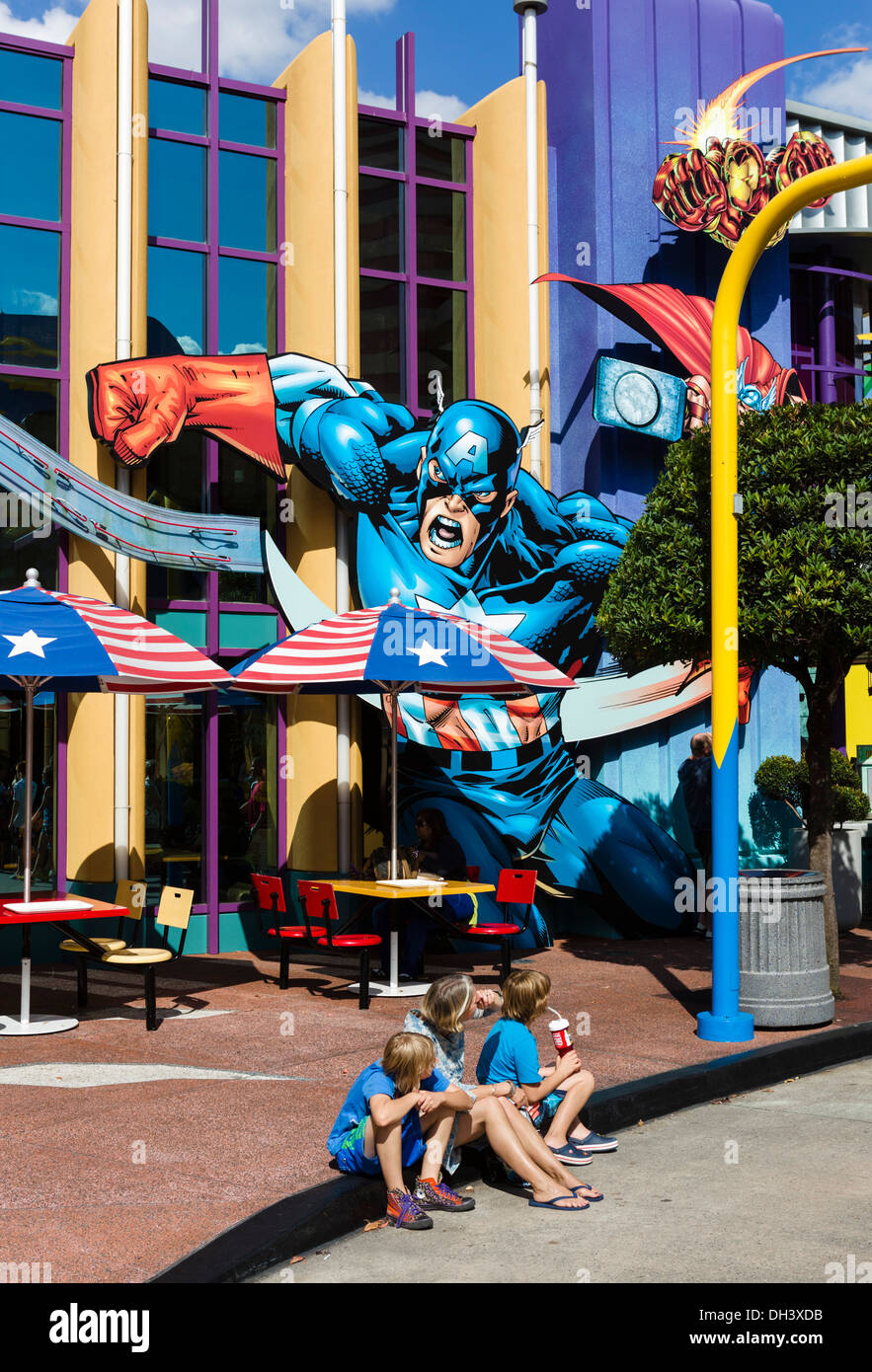 Marvel Super Hero Island, Islands of Adventure, Universal Orlando Resort, Orlando, Central Florida, USA Stock Photo