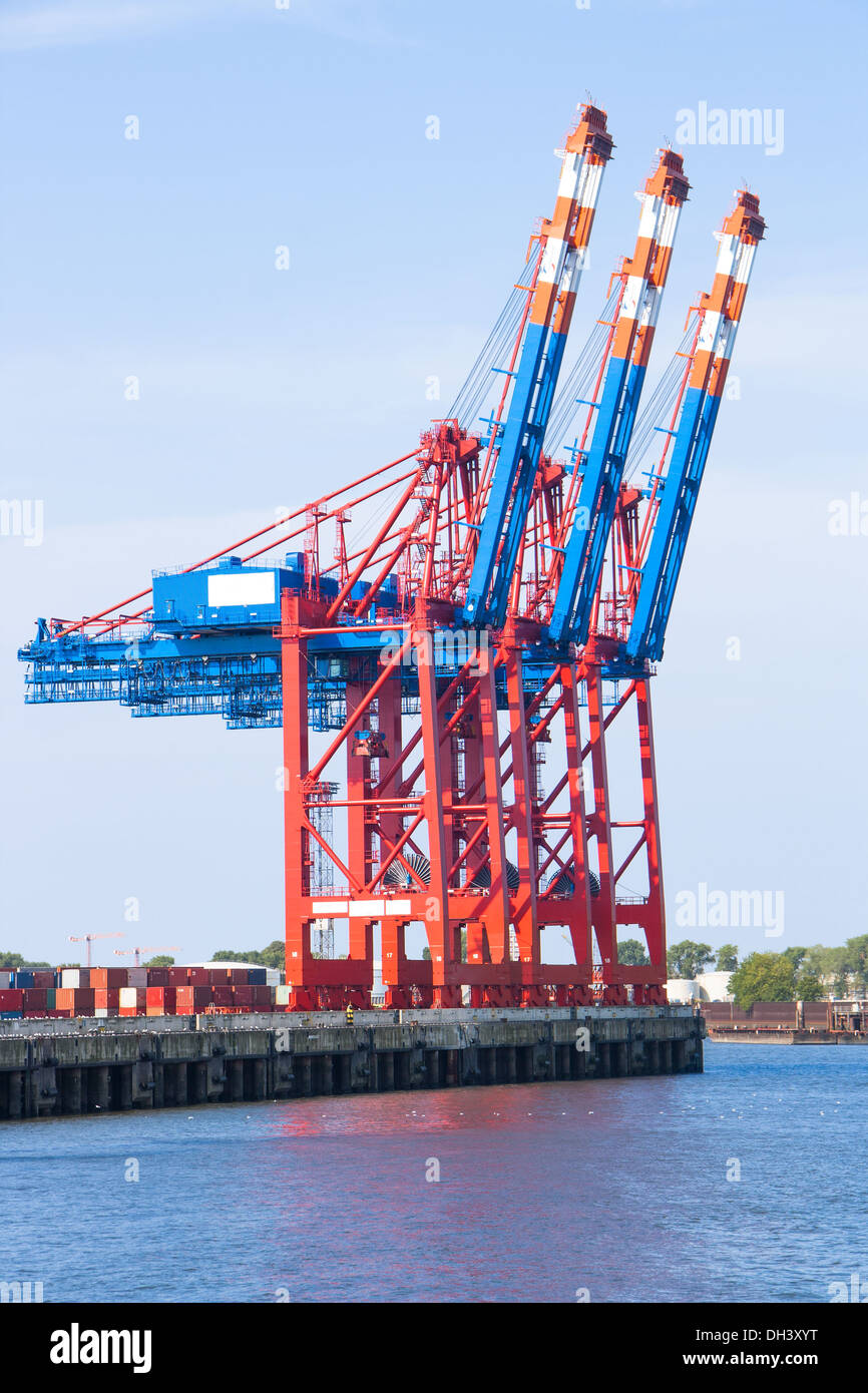 shipping pier Hamburg Stock Photo