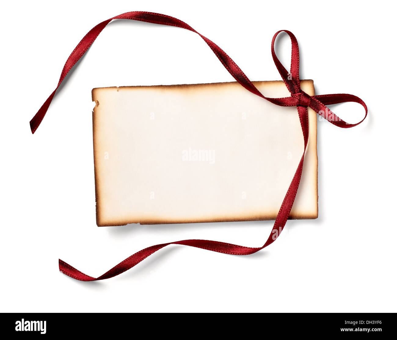 note with ribbon Stock Photo - Alamy