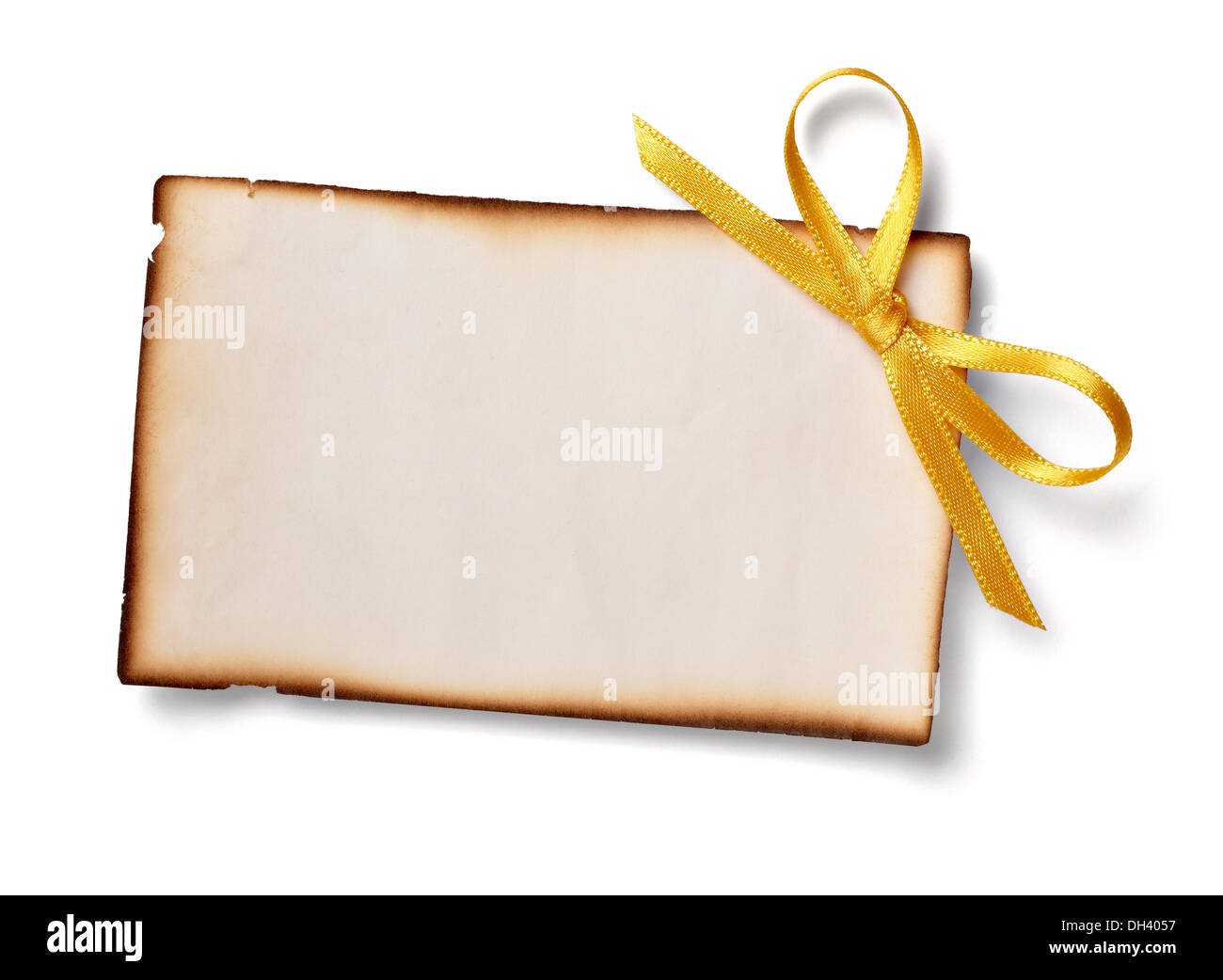 note with ribbon Stock Photo - Alamy