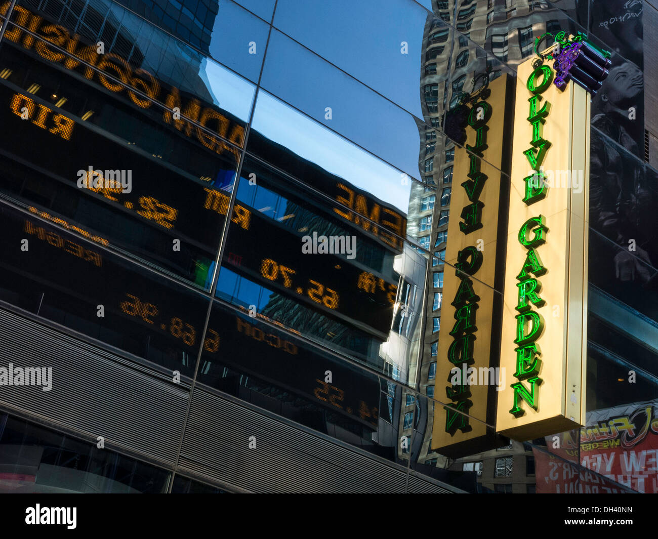 Olive garden restaurant times square new york hires stock photography