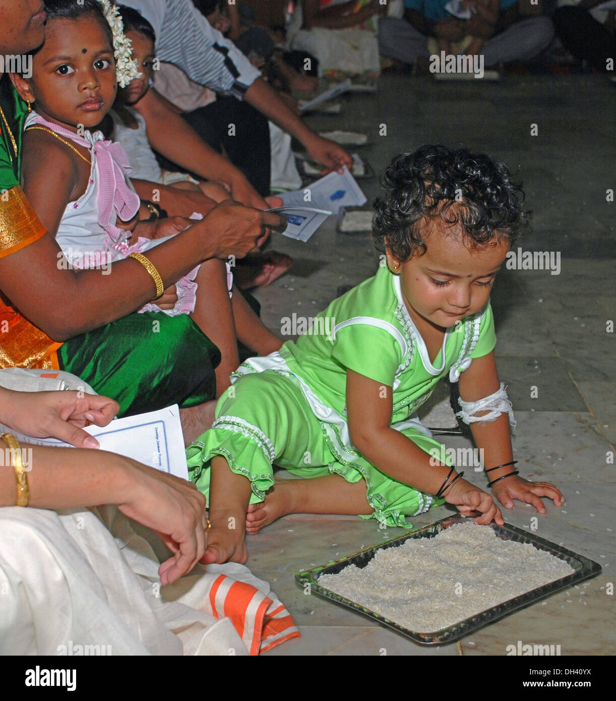 Advent of Education Vidyarambham Stock Photo Alamy