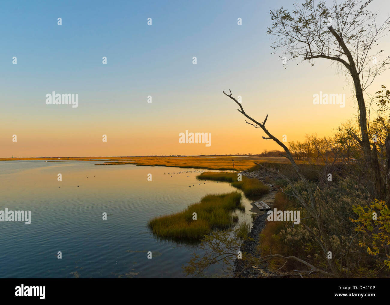 South Merrick, New York, U.S. 29th October 2013. During dusk on the