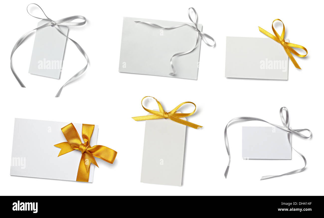 note with ribbon Stock Photo - Alamy