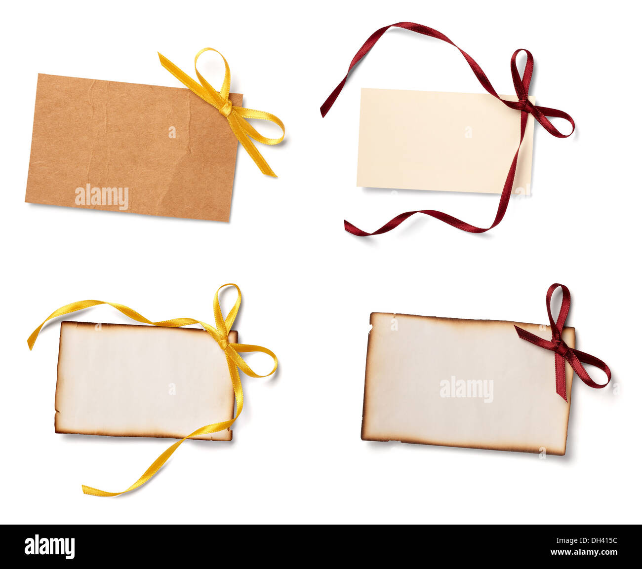 note with ribbon Stock Photo - Alamy