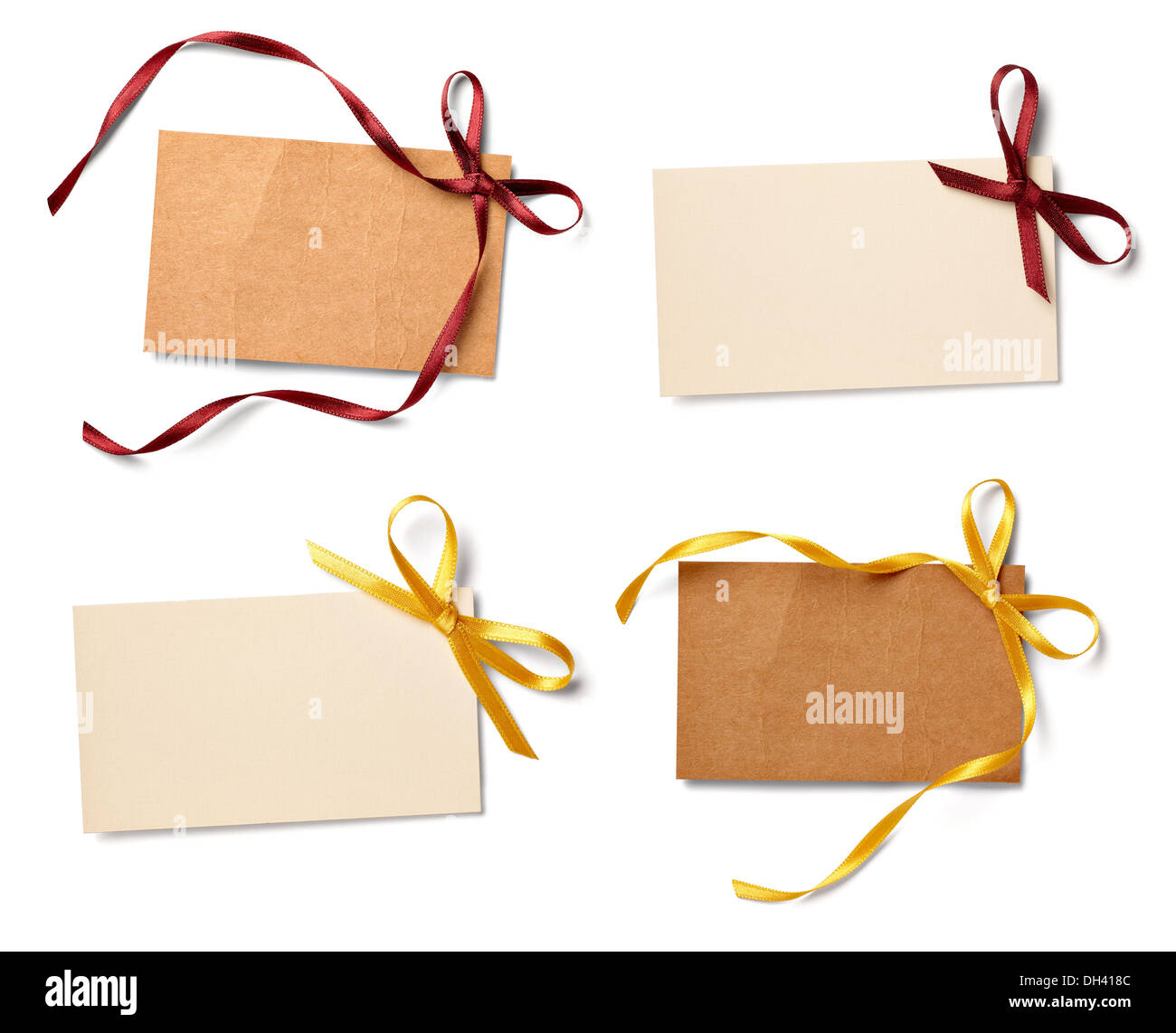 note with ribbon Stock Photo - Alamy