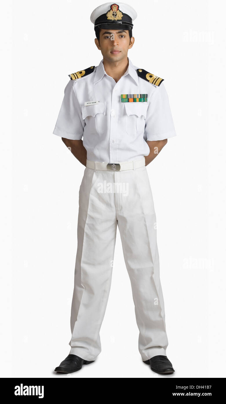 Portrait of a navy officer Stock Photo - Alamy
