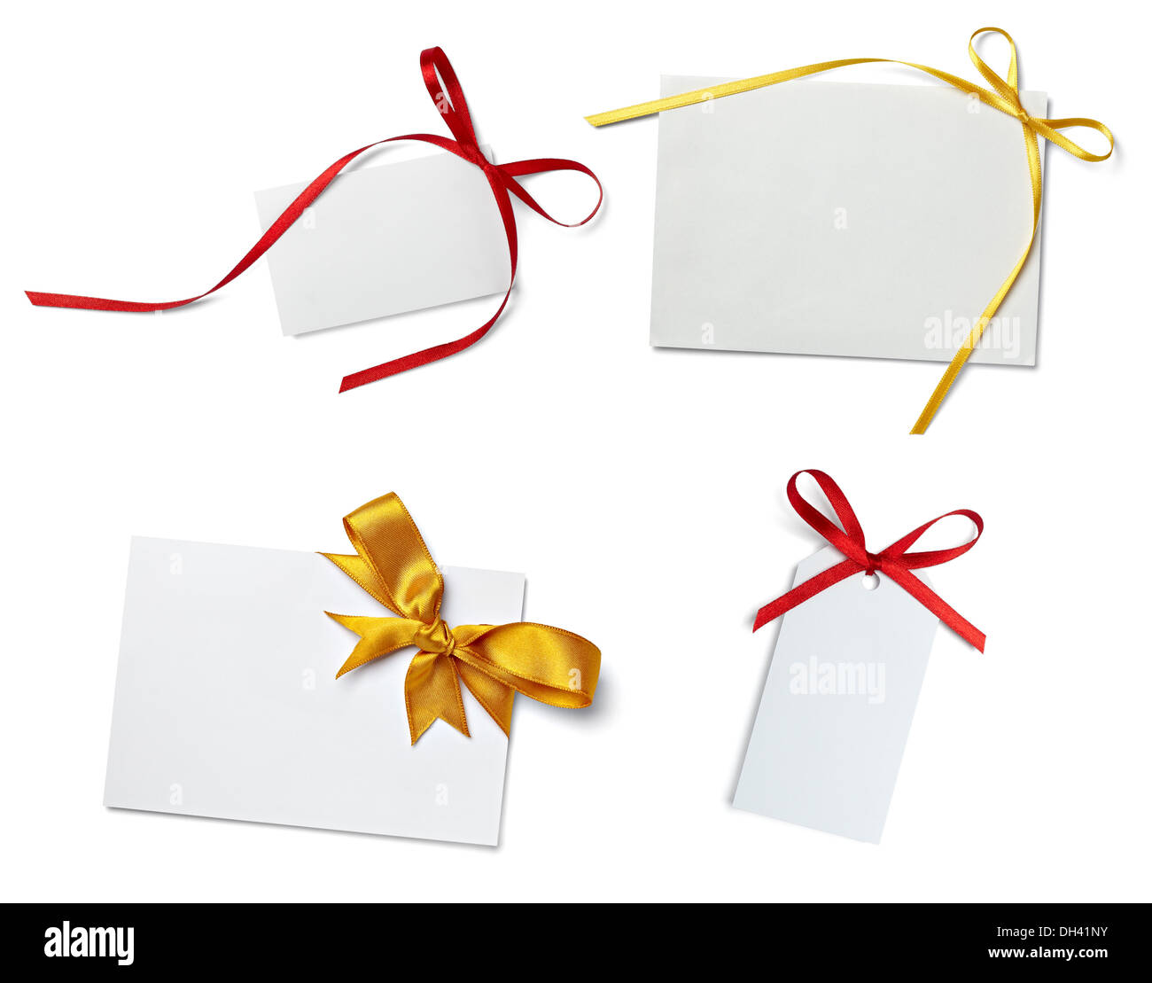 note with ribbon Stock Photo - Alamy