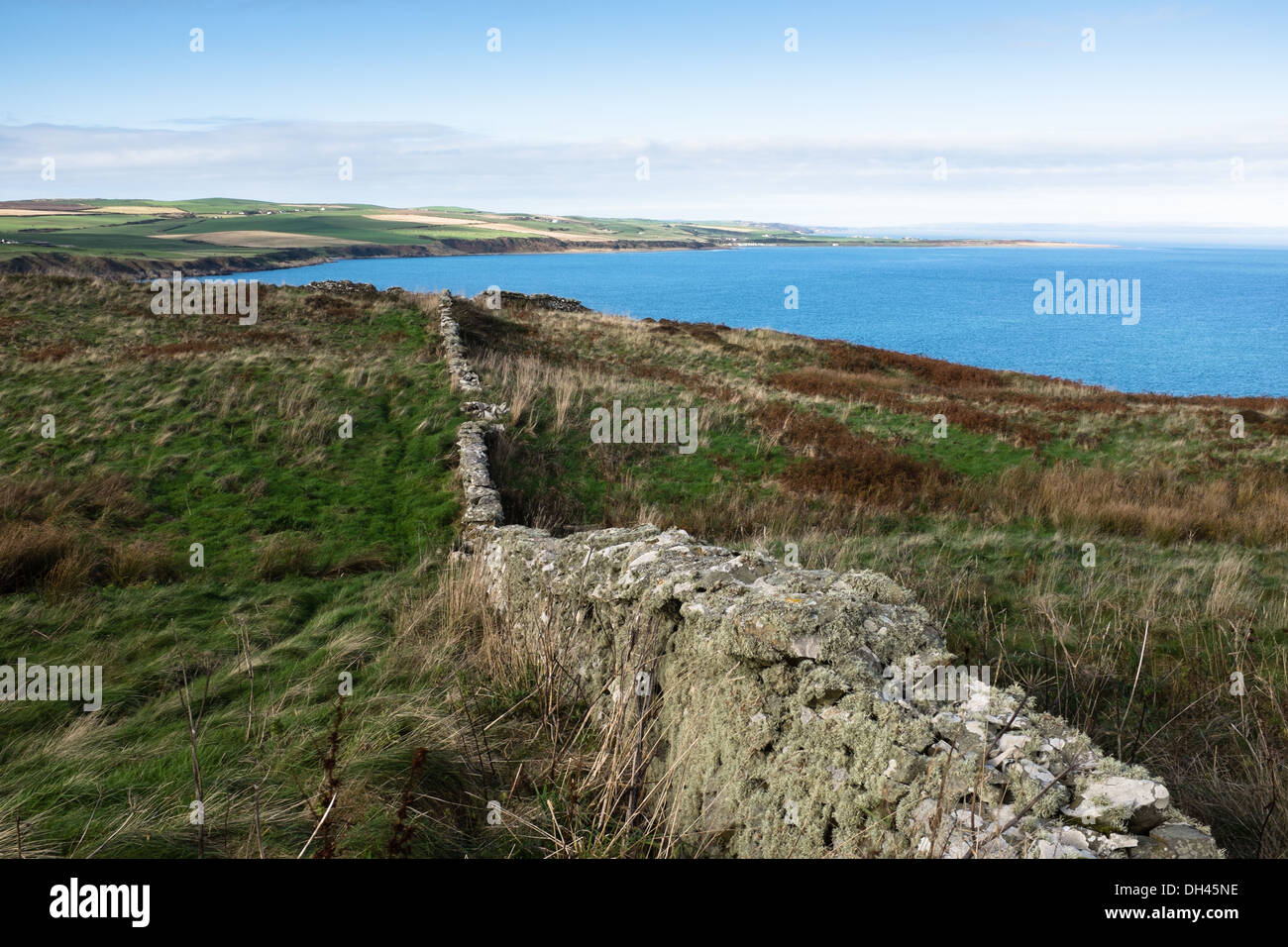 Looking north across Luce Bay from the Mull of Galloway. Luce Bay is an MOD Danger Area due to unexploded ordinance Stock Photo