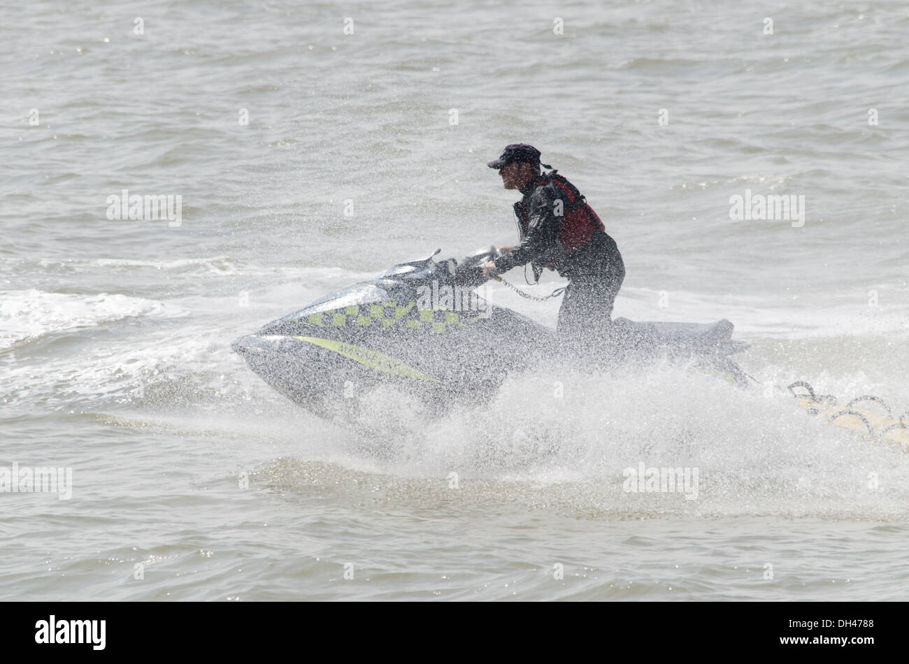 police marine unit out at sea England Stock Photo