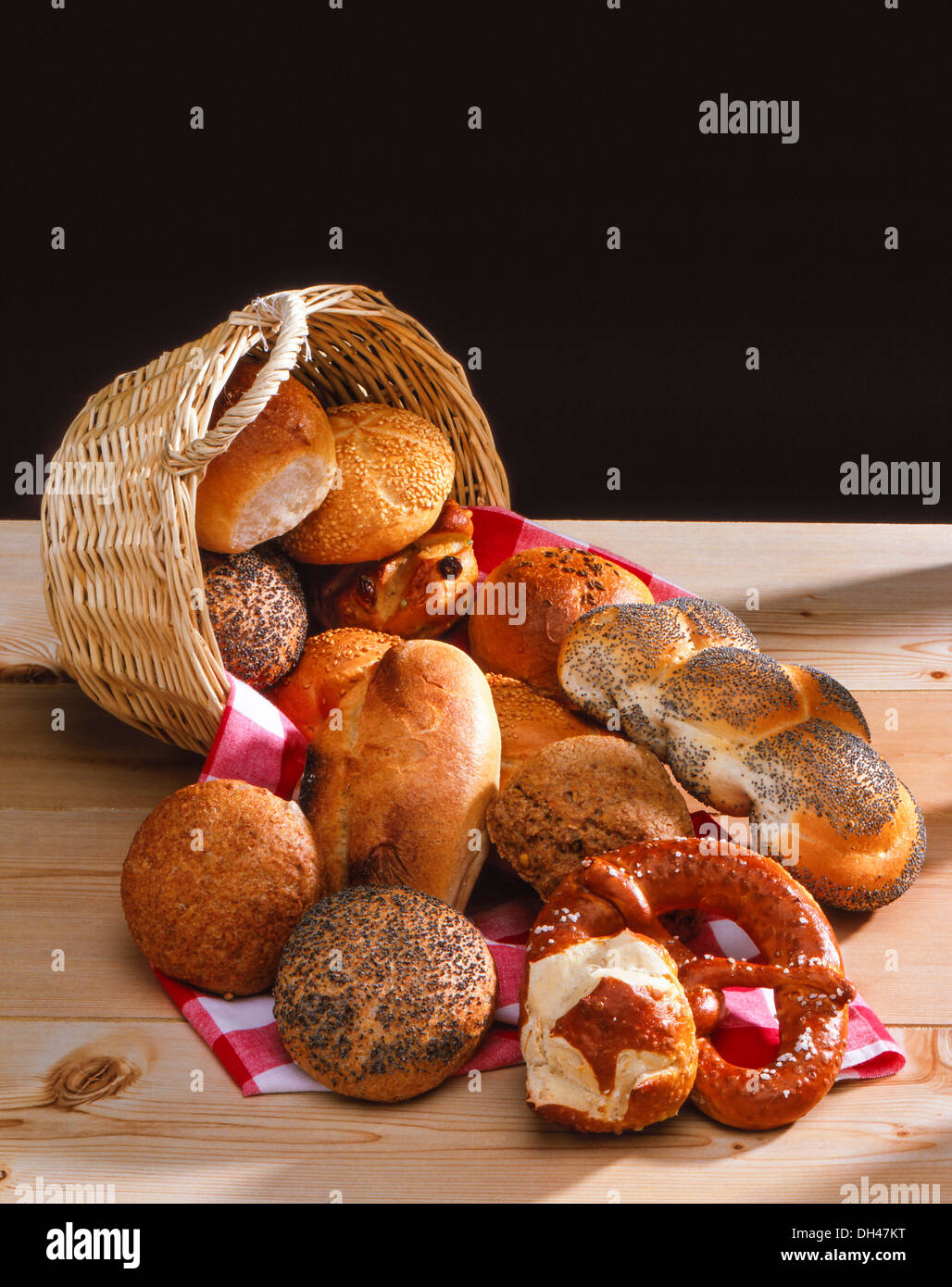 Various types of bread rolls, bakery Stock Photo Alamy