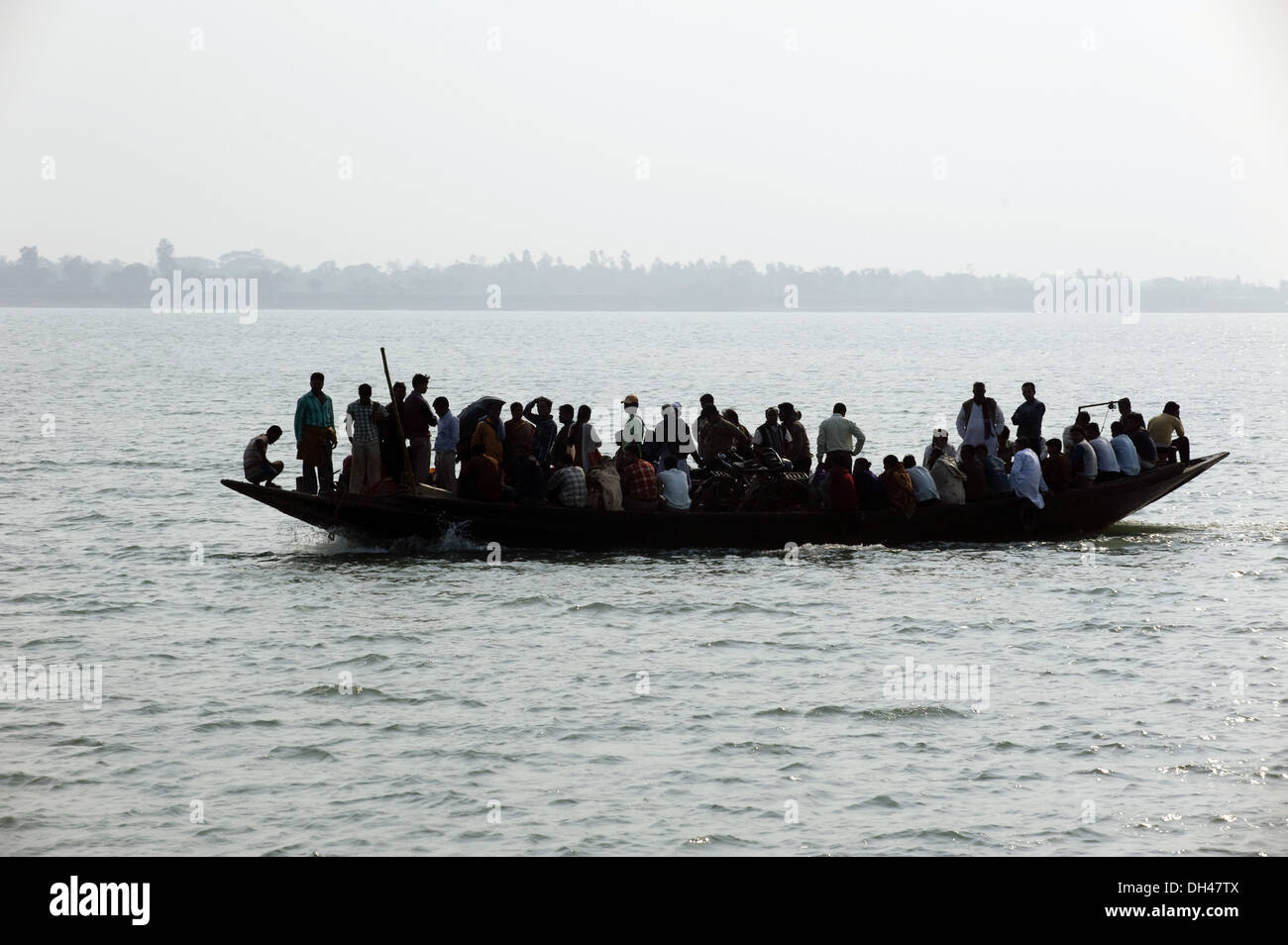 Boat is the main mode of transport in the sundarban delta region calcutta kolkata west bengal India Stock Photo