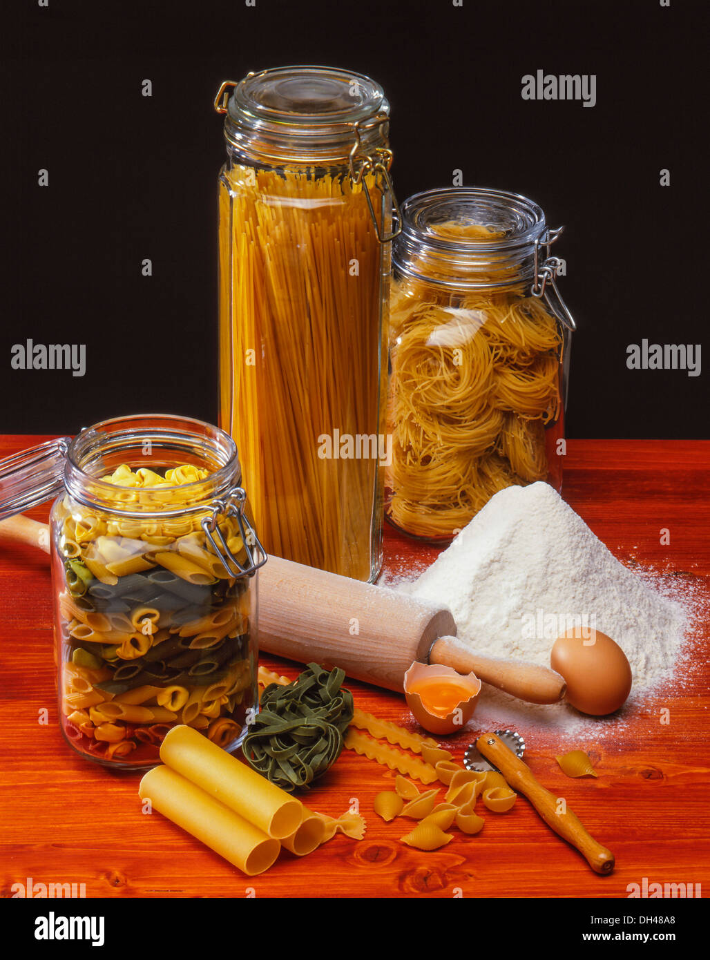 Different types of pasta Stock Photo Alamy