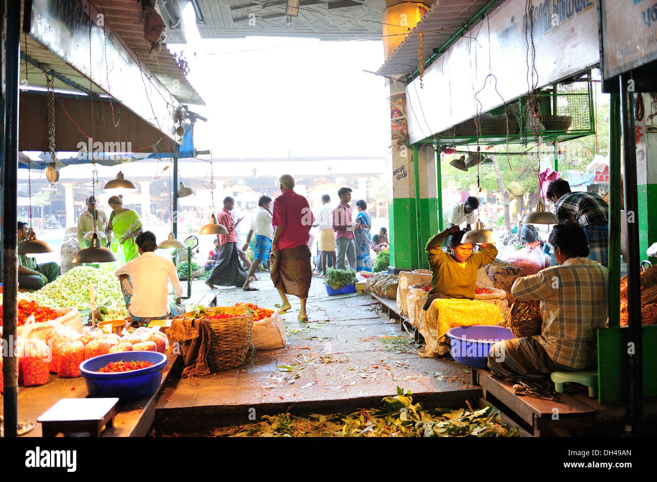 Koyambedu Flower Market Chennai Tamil Nadu India Asia Stock Photo Alamy