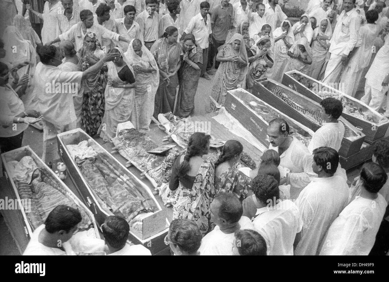 Coffins , air crash , bangalore , india , asia Stock Photo