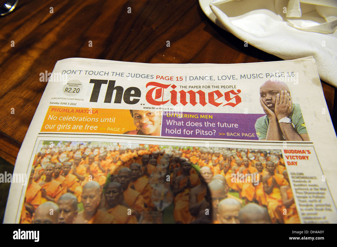 The Times newspaper at Johannesburg south africa Stock Photo