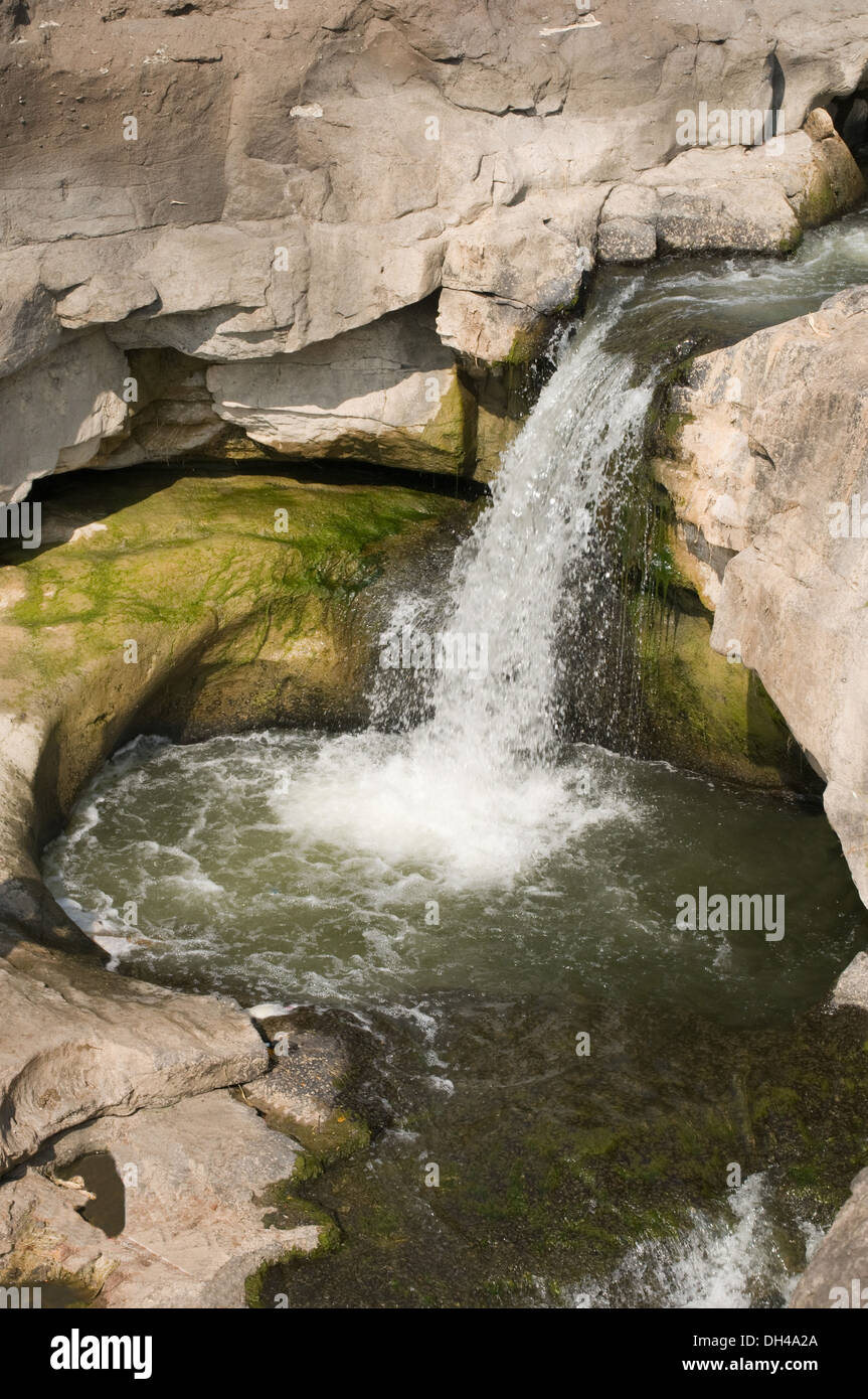 Godavari river gushing down as waterfall Nasik Maharashtra India Asia