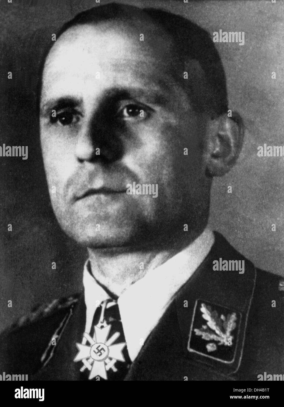 Contemporary picture of SS Obergruppenführer Heinrich Müller. He was also the chief of Gestapo, the secret state police during the Third Reich. Stock Photo