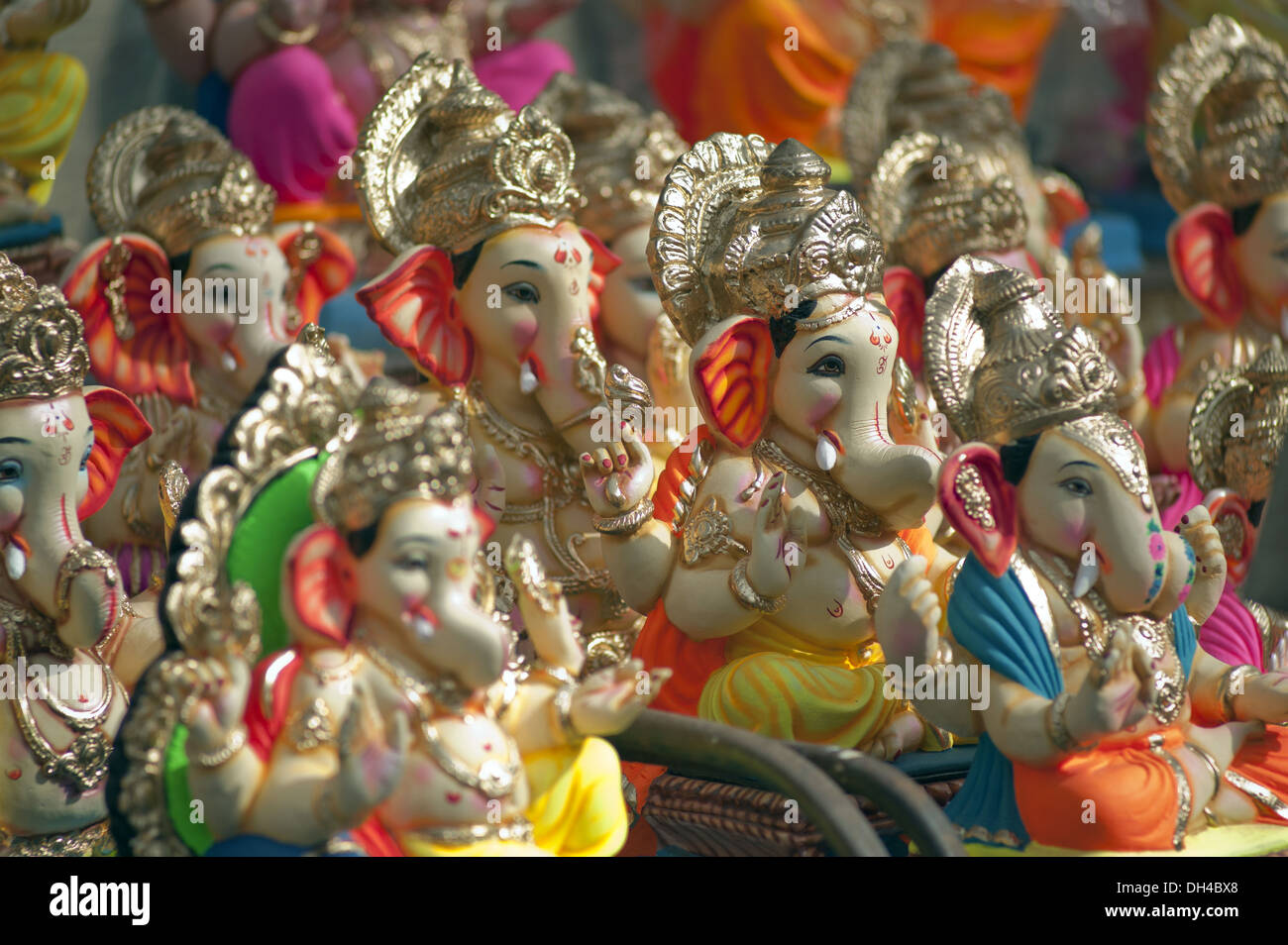 Ganesh Idols mumbai maharashtra India Asia Stock Photo